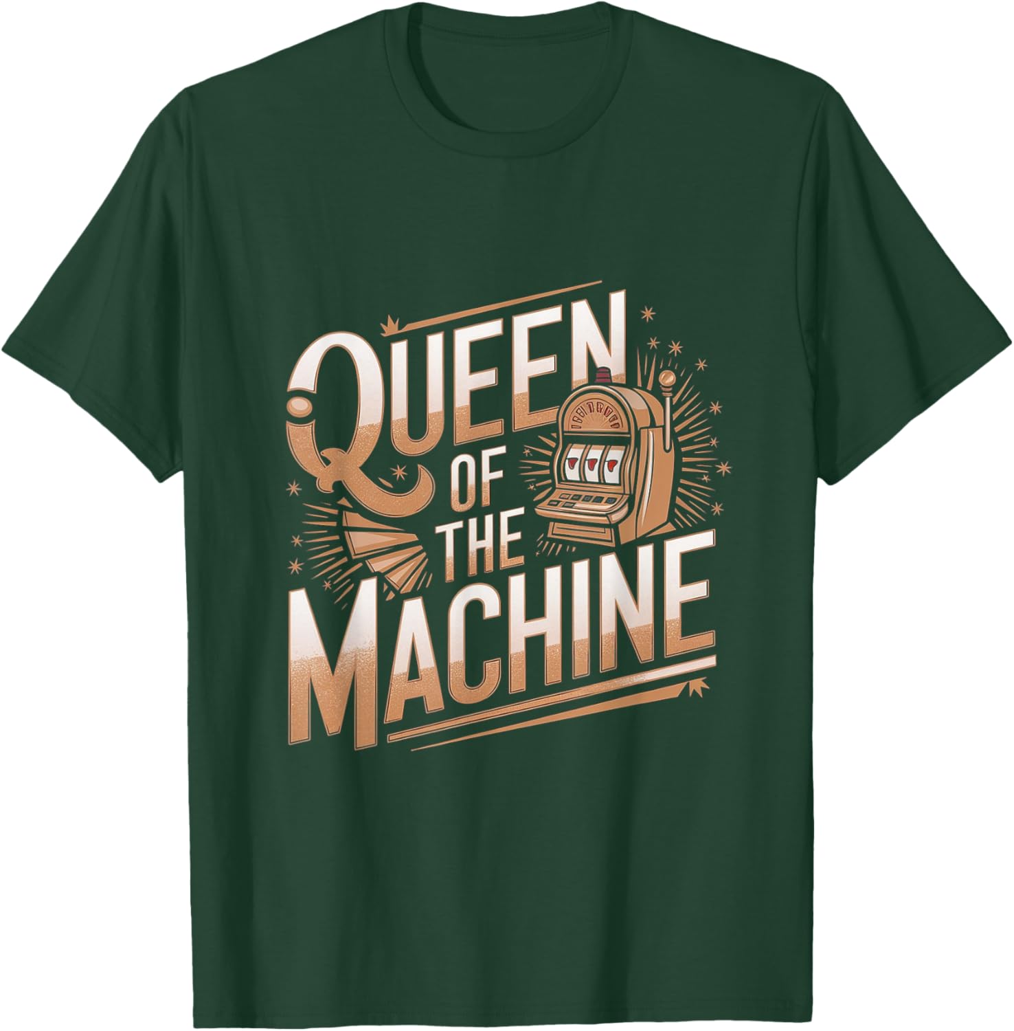 Queen of the Machine Funny Slot Machine Casino T-Shirt for Fun Lovers - 12
