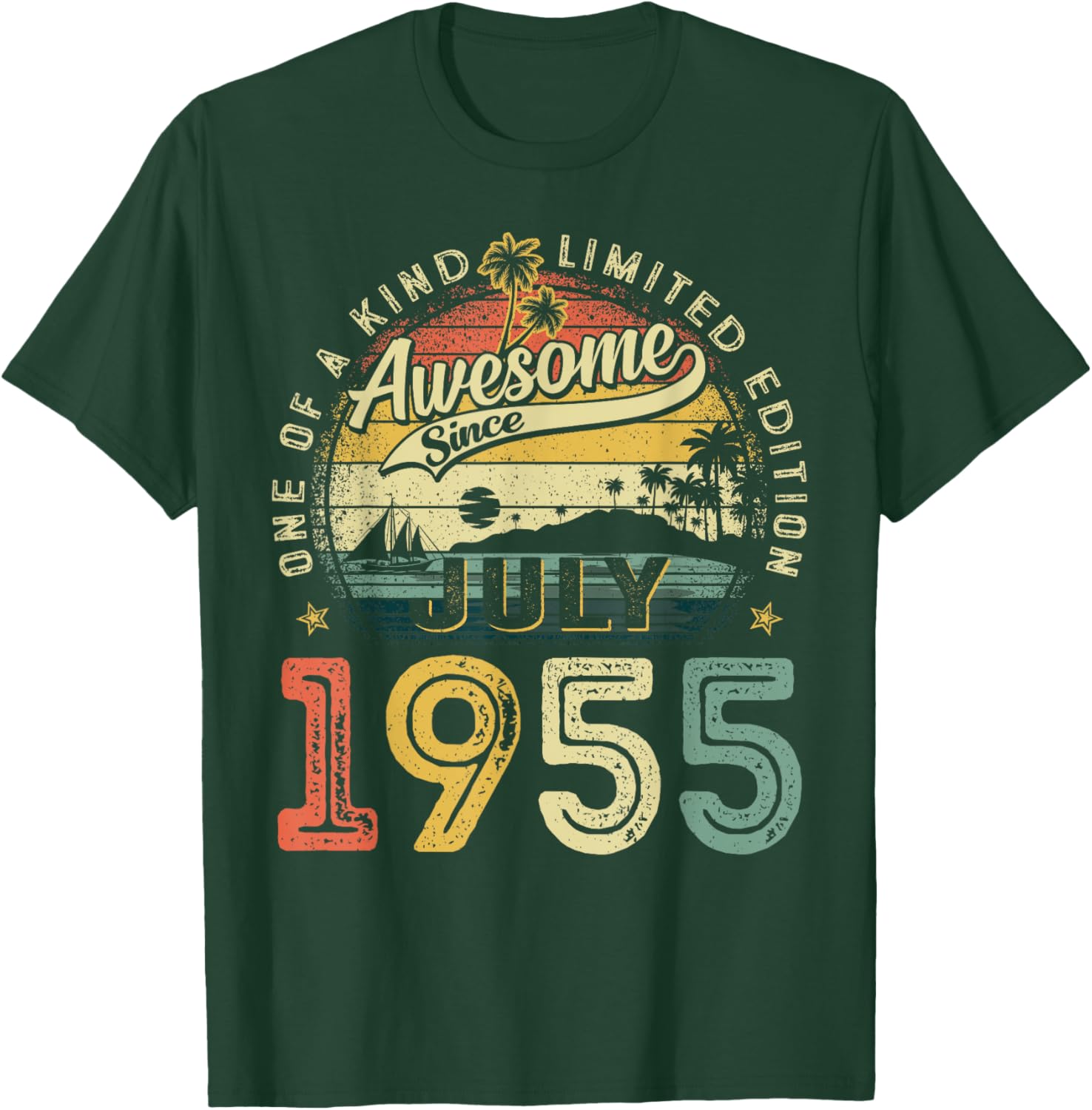 Vintage 70th Birthday T-Shirt for Men Born in July 1955 - Perfect Gift! - 4