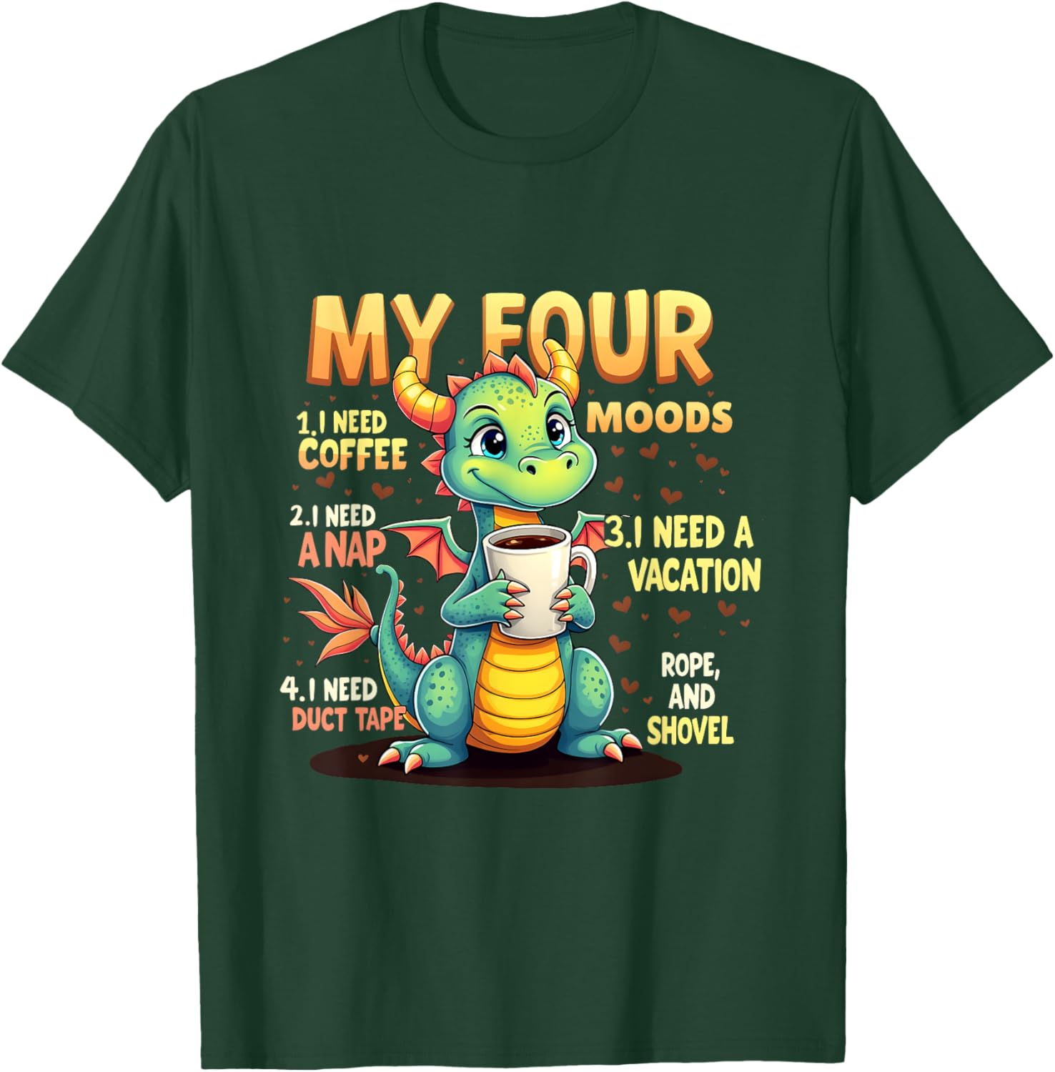 I Need A Nap Dragon Coffee Lover T-Shirt for Coffee Enthusiasts - 15