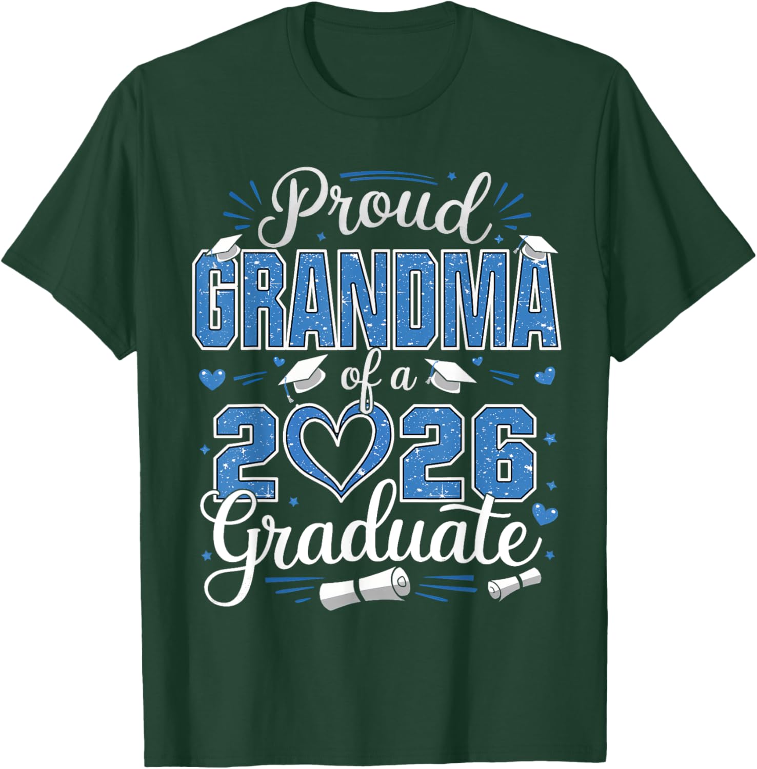 Proud Grandma Class of 2026 Graduate Senior T-Shirt for Grandma - 7
