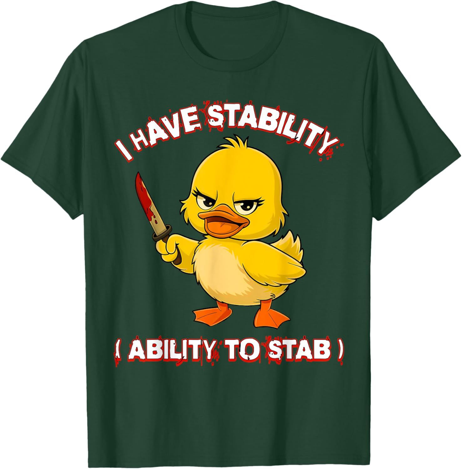 Funny Sarcastic Stability Ability Duck Meme T-Shirt for Unique Style - 9