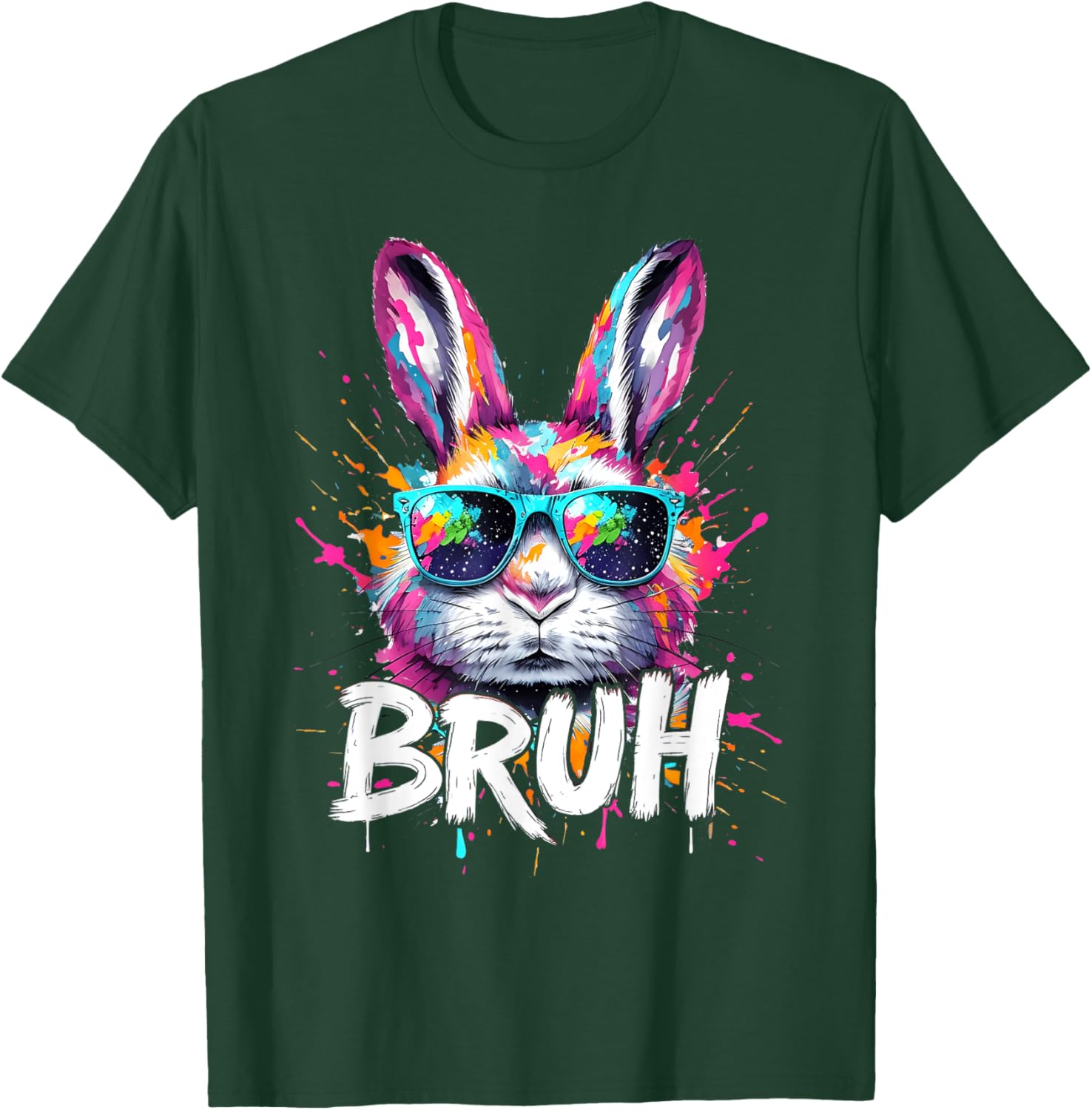 Funny Colorful Easter Bunny Eggs T-Shirt for Boys and Kids - 4