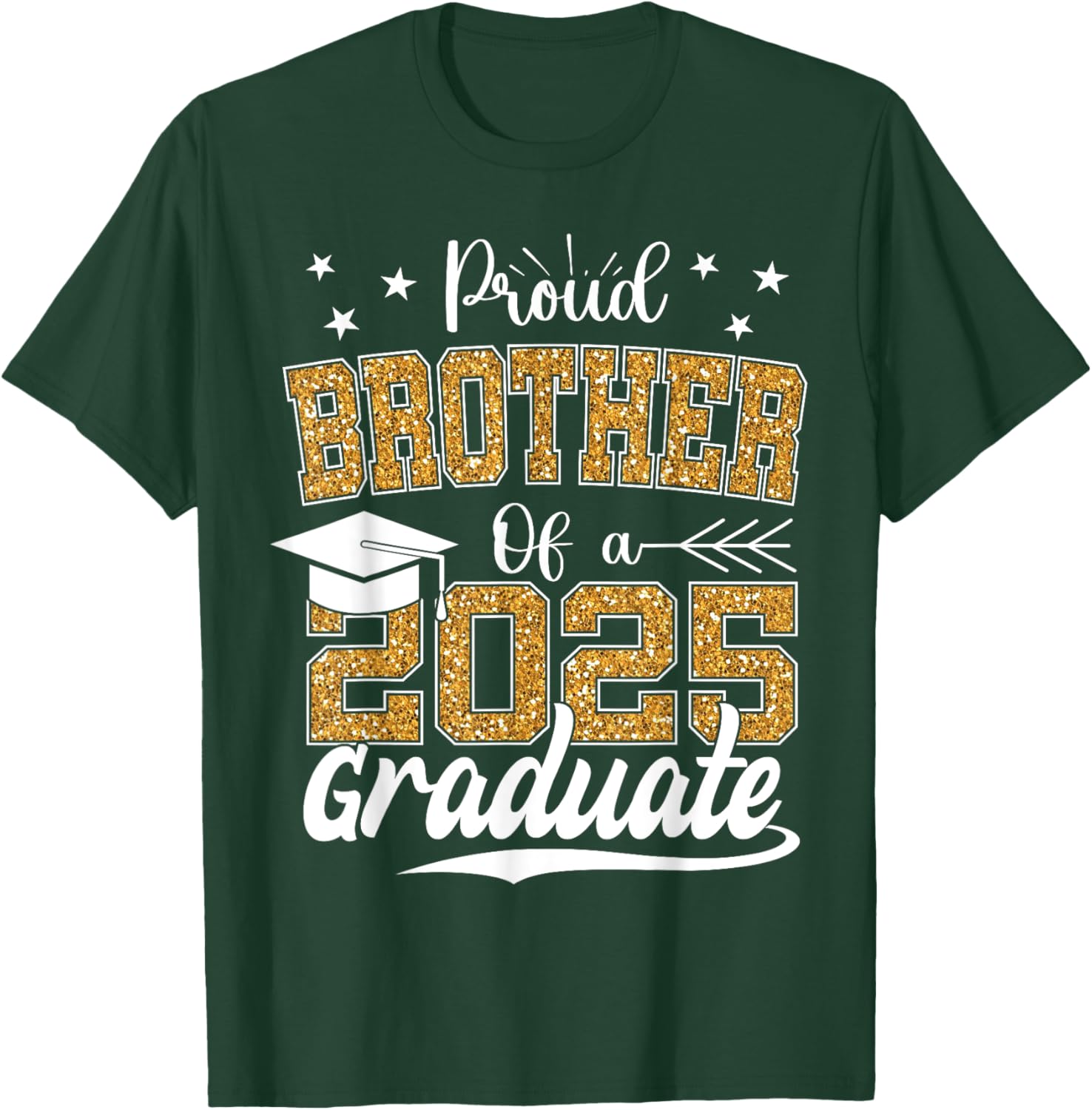 Proud Brother Class of 2025 Graduation T-Shirt for Celebrating Seniors - 14