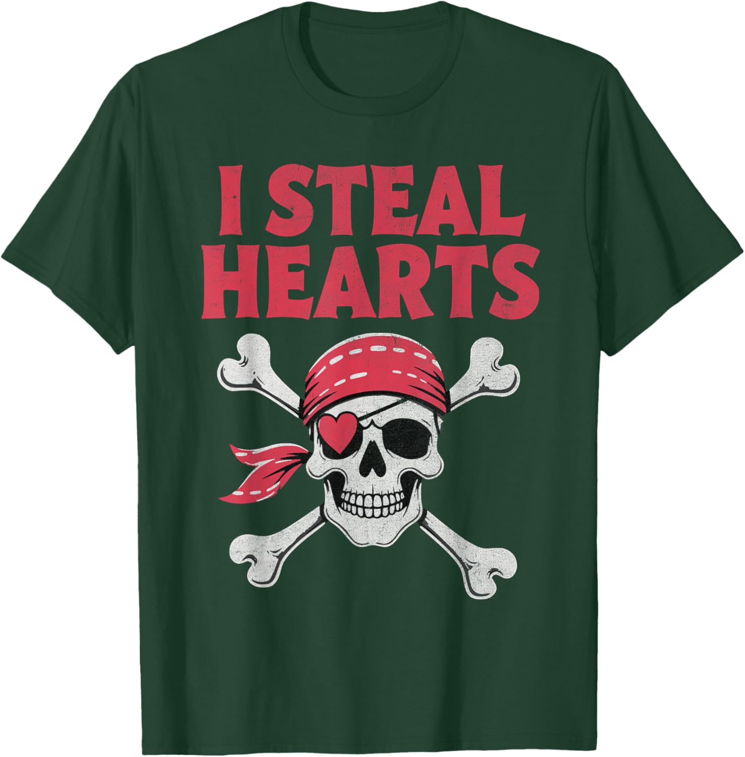 I Steal Hearts Pirate Skull T-Shirt for Kids - Perfect Valentine's Gift - 15