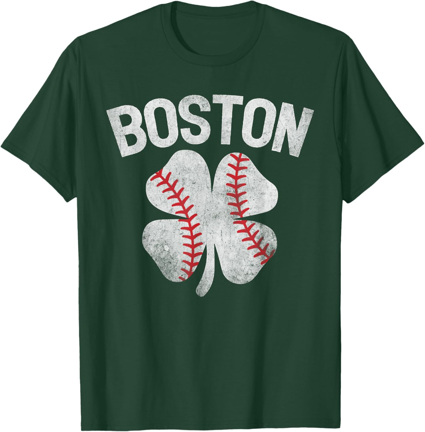 Boston St Patrick's Day Shamrock Clover Baseball T-Shirt for Celebrations - 6