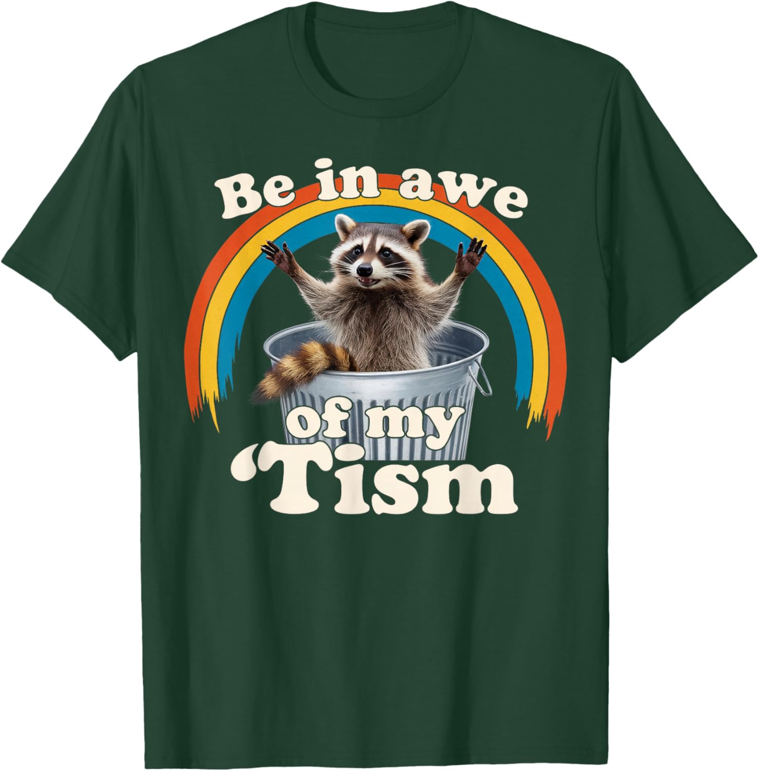 Raccoon Autism Meme T-Shirt for Men, Women, and Kids Fun Gift - 3