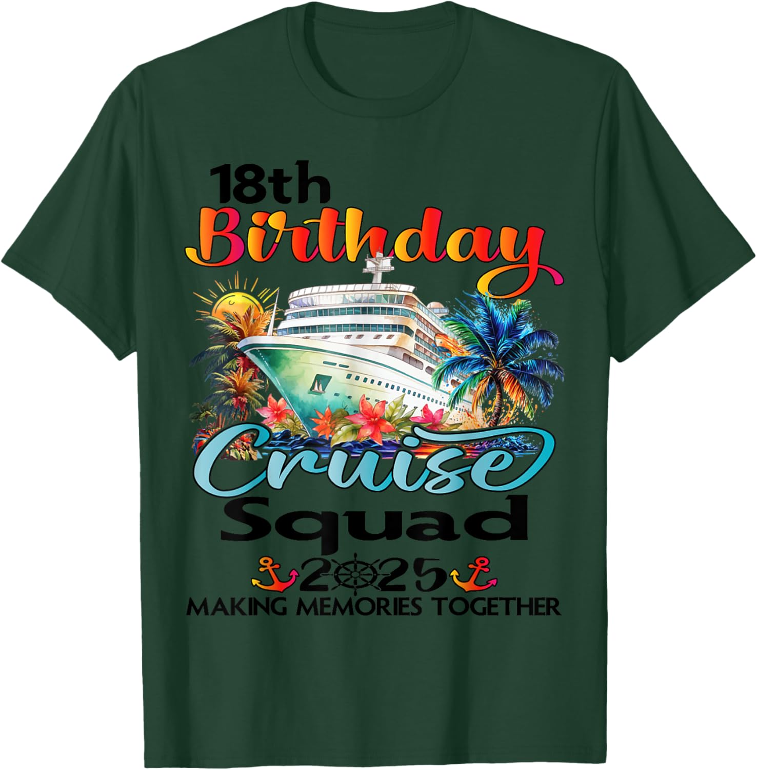 18th Birthday Cruise Matching T-Shirt for Friends and Family Fun - 9