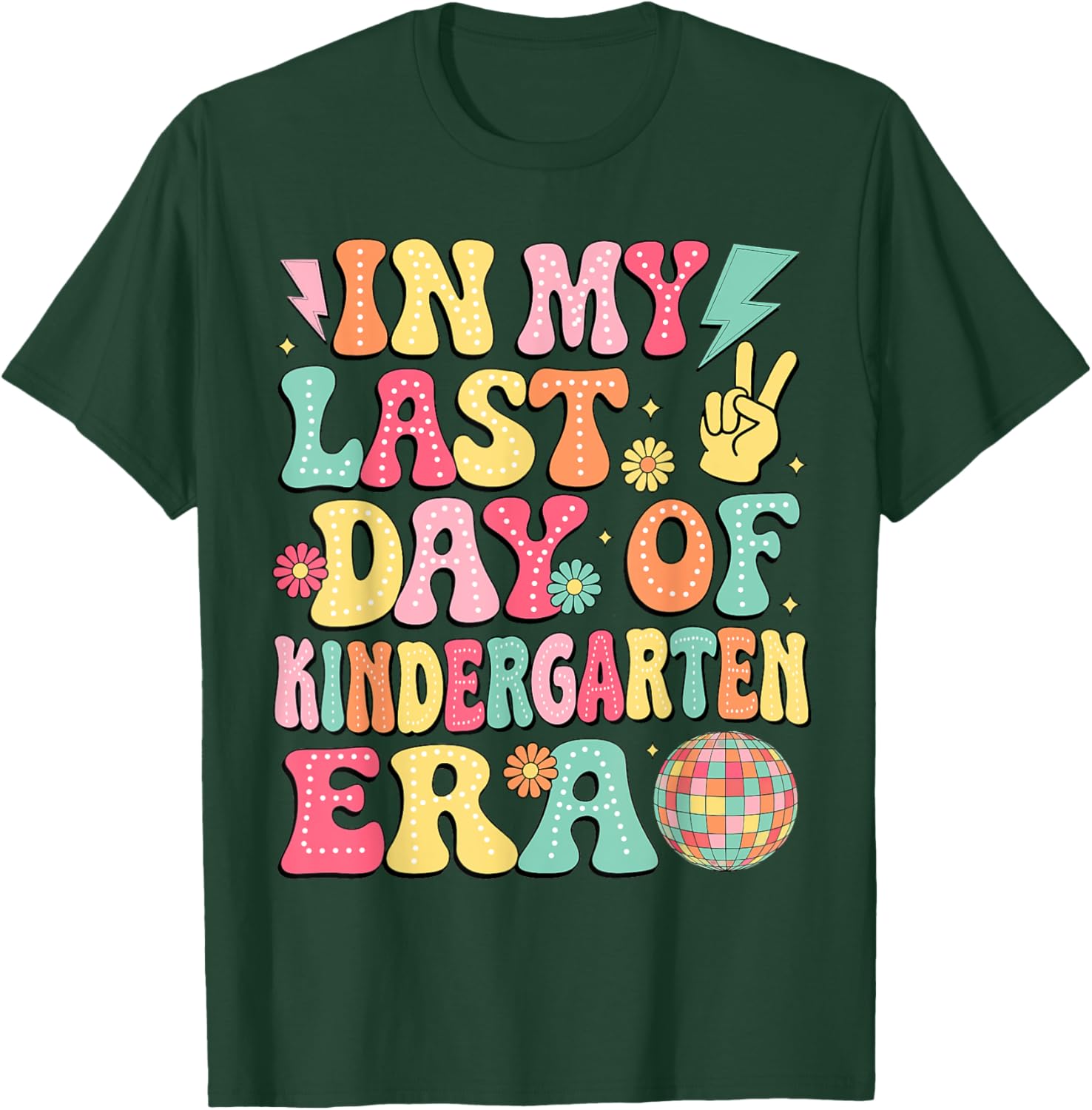 Groovy Last Day of Kindergarten T-Shirt for Fun Graduation Celebrations - 27