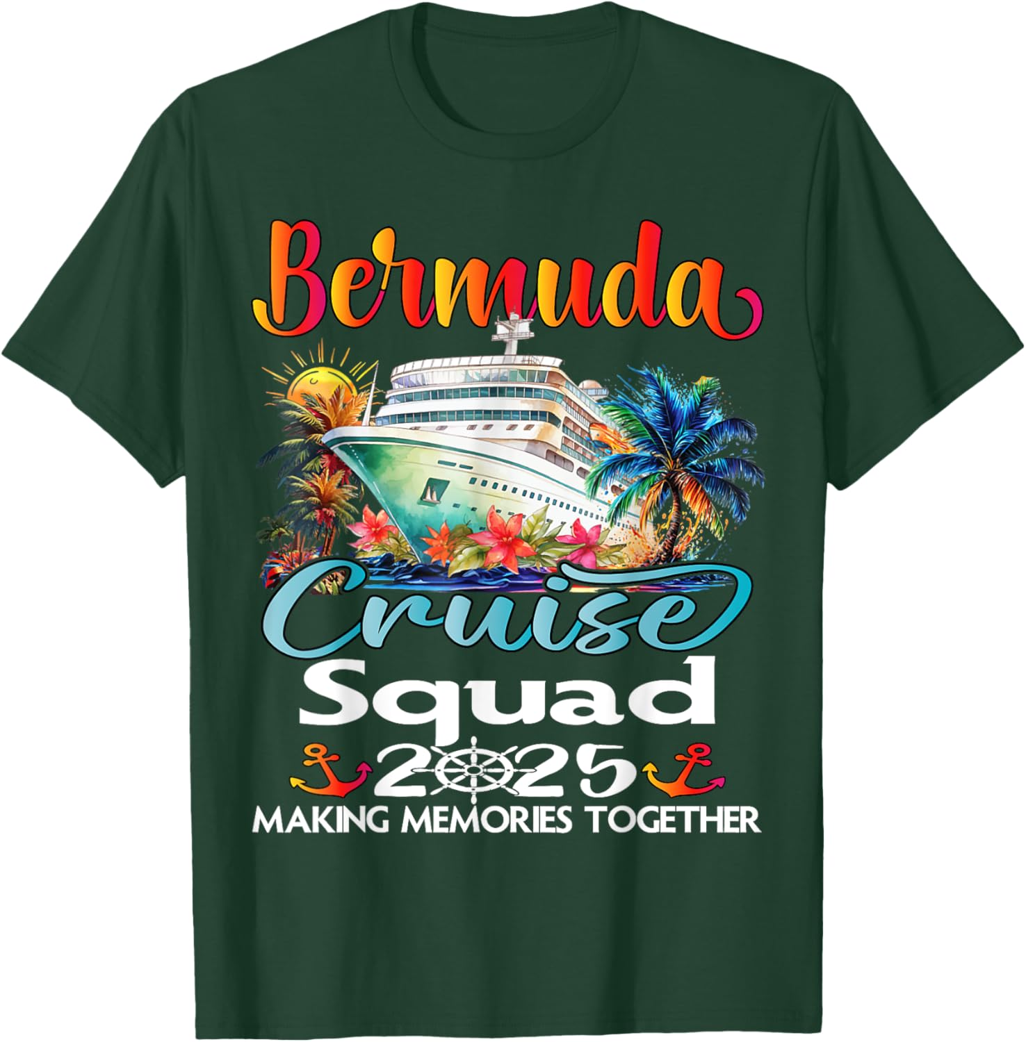 Bermuda Cruise Squad 2025 Family T-Shirt for Fun Adventures at Sea - 3