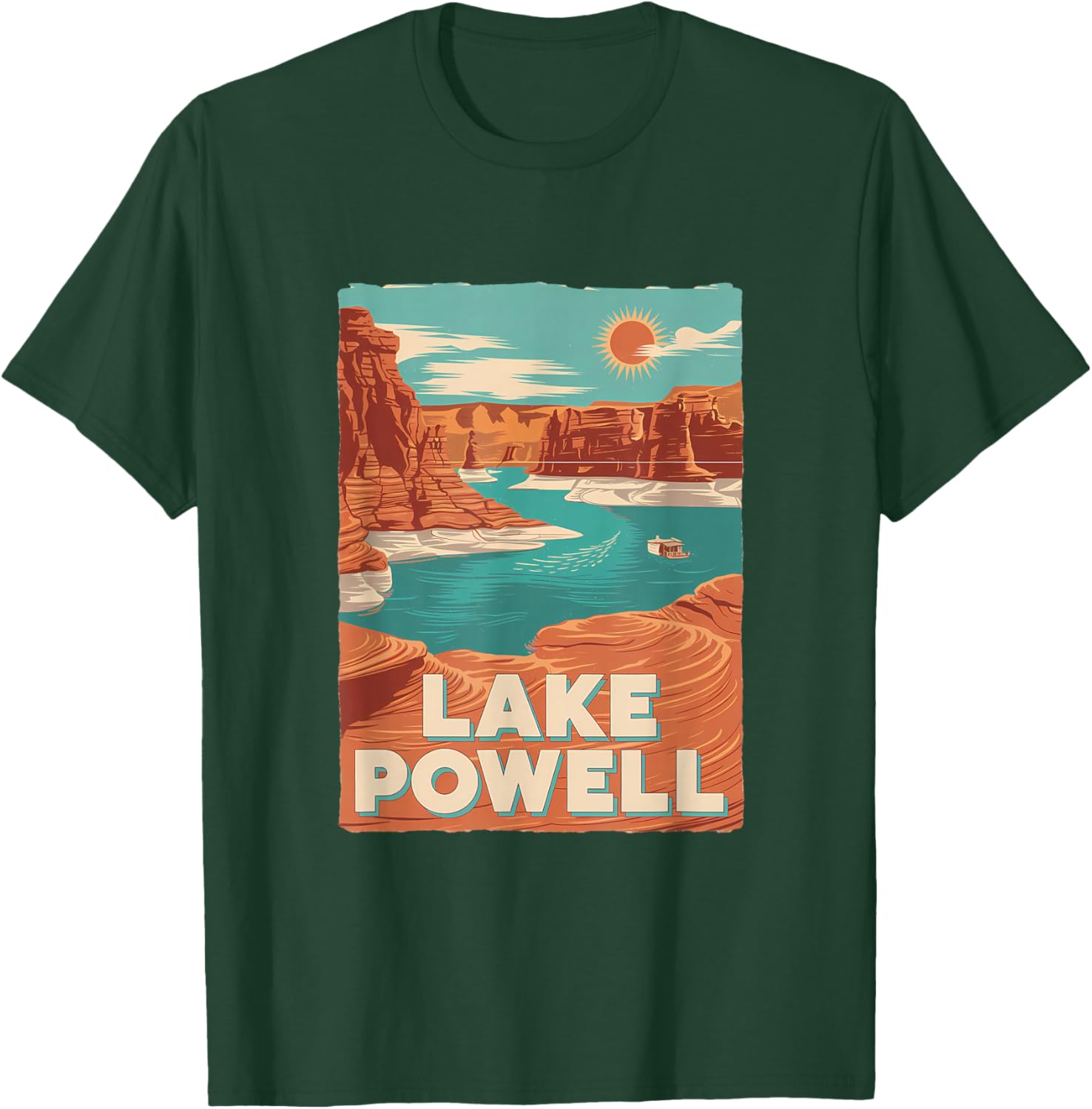 Lake Powell Vintage Canyon Sun Adventure T-Shirt for Outdoor Lovers - 4