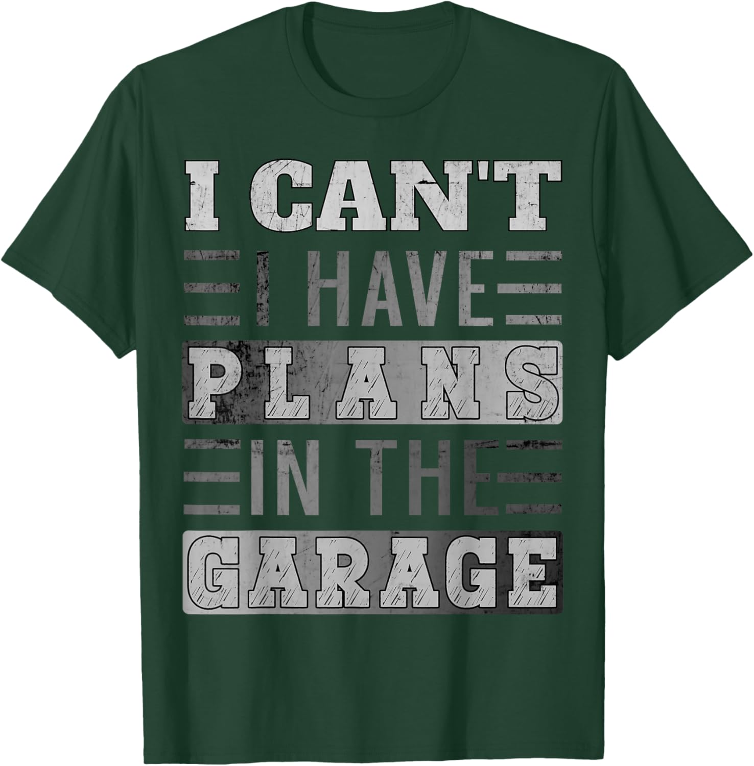 Funny Retro Car Mechanic T-Shirt I Can't I Have Plans In The Garage - 13