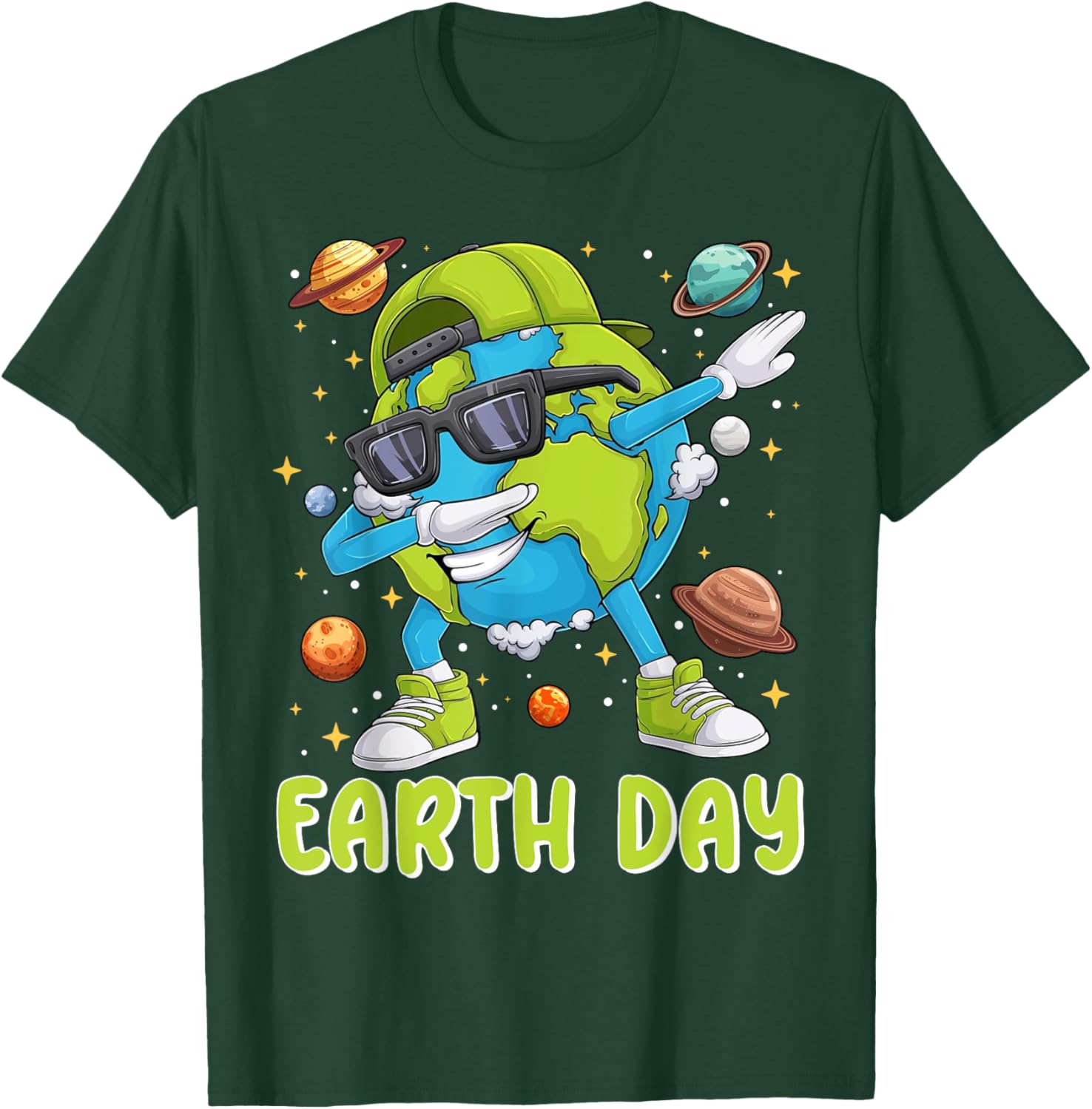 Cute Dabbing Earth Day 2025 T-Shirt for Kids and Toddlers - 5