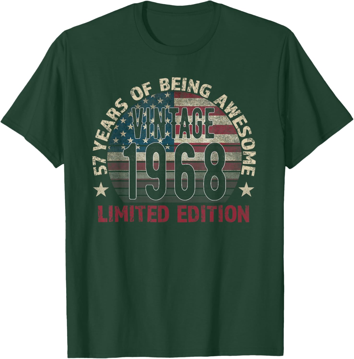 Vintage 57th Birthday Gift T-Shirt for Men Born in 1968 - Celebrate 57! - 1