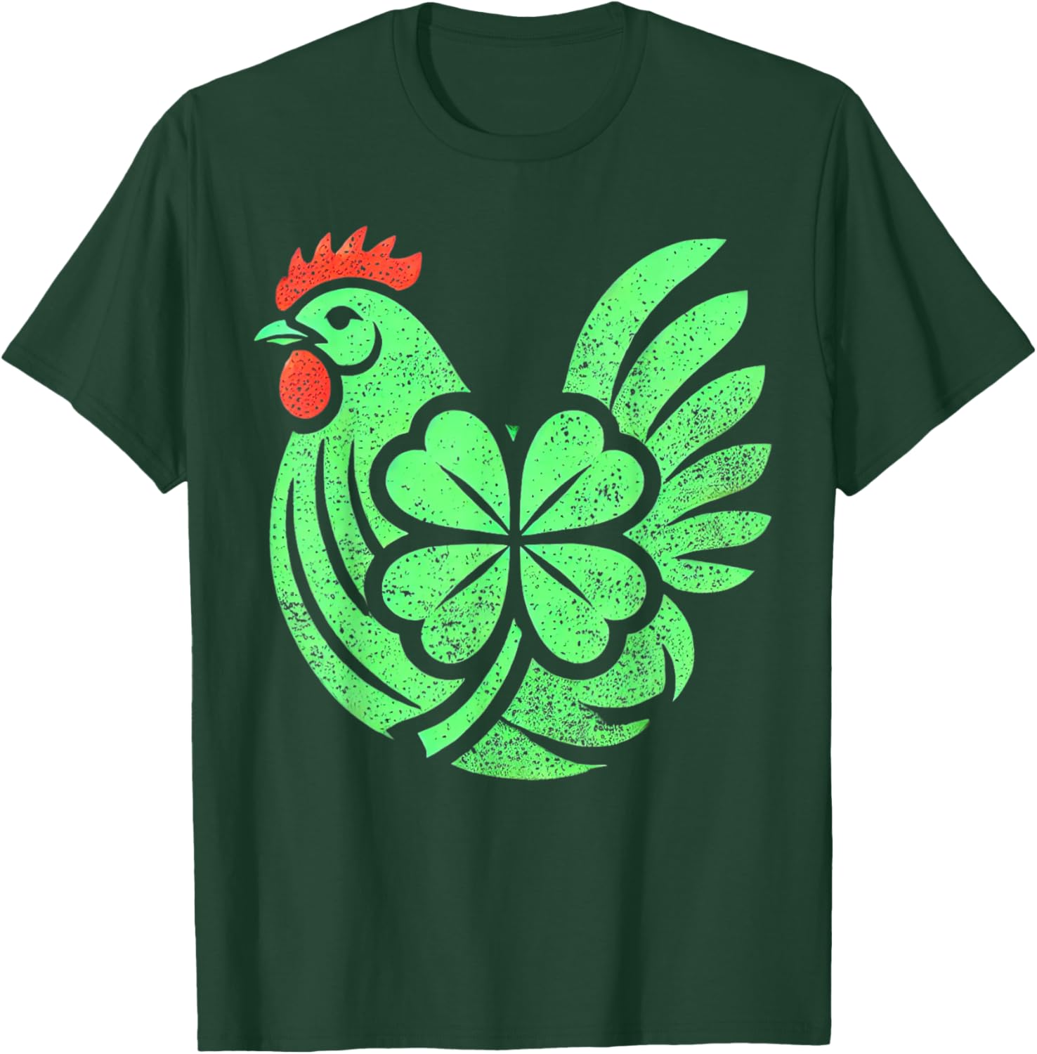 Cute Chicken Hen Shamrock St. Patrick's Day T-Shirt for Festive Fun - 18
