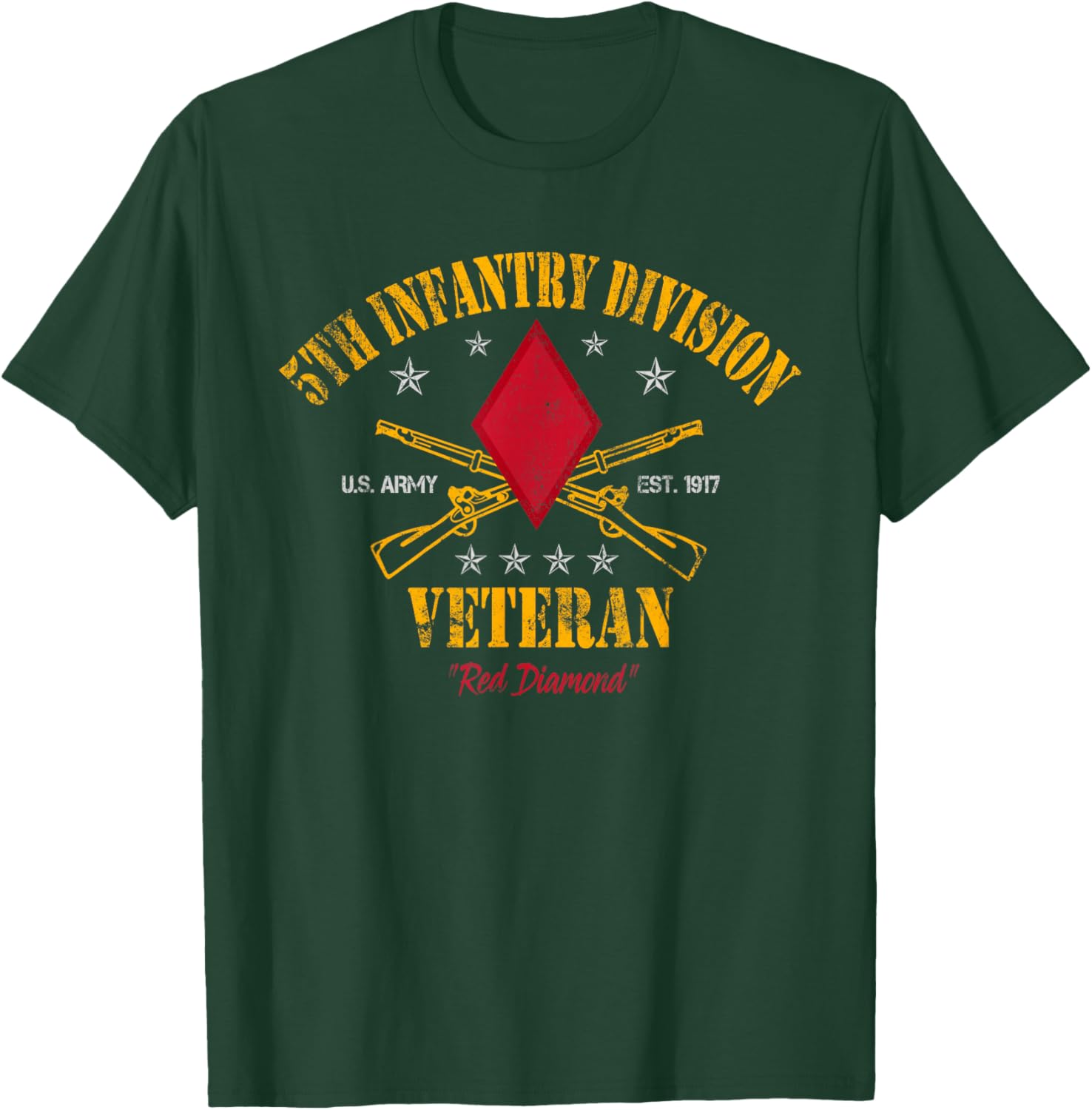 5th Infantry Division Veteran T-Shirt for Veterans Day - Military Apparel - 7