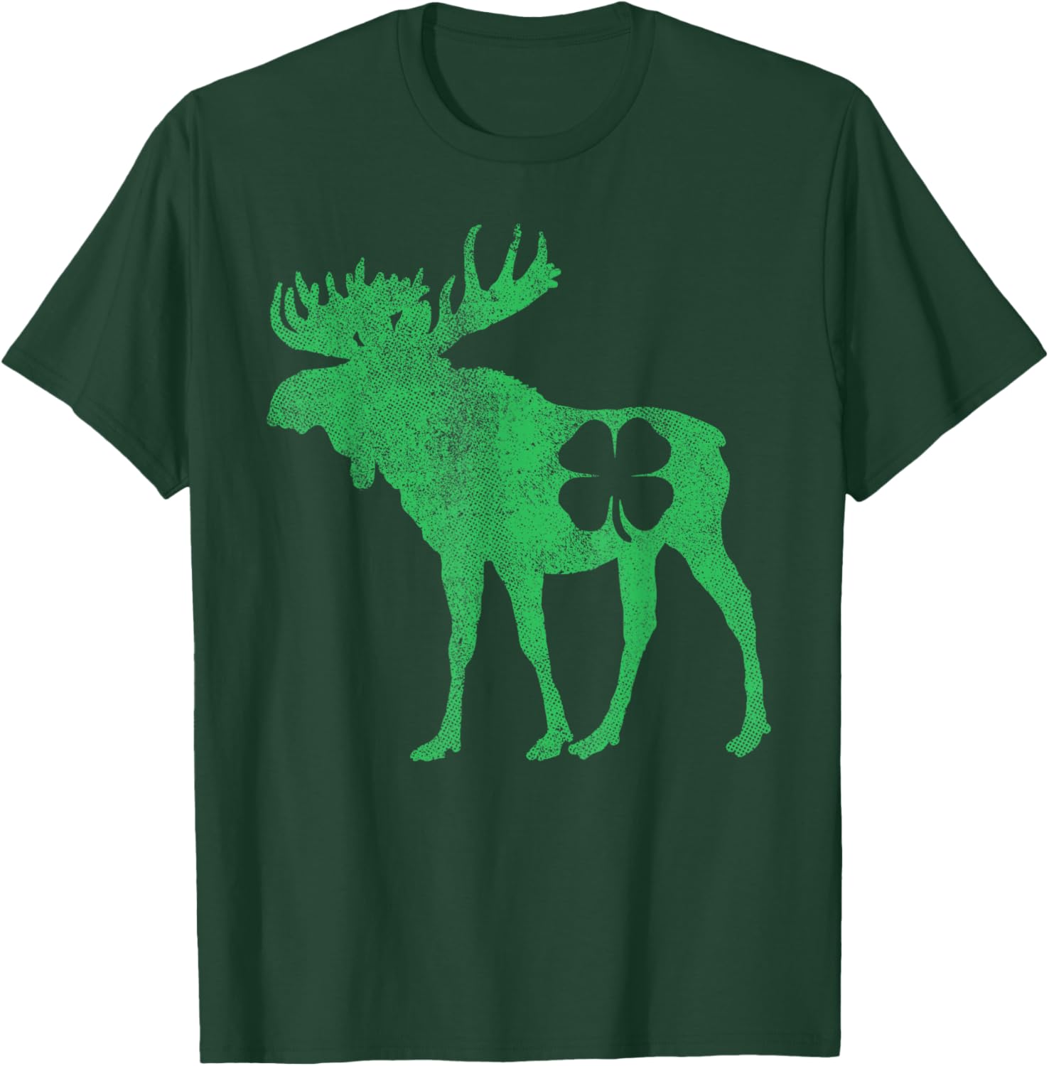 Funny Moose Shamrock St Patricks Day T-Shirt for Irish Celebration - 23