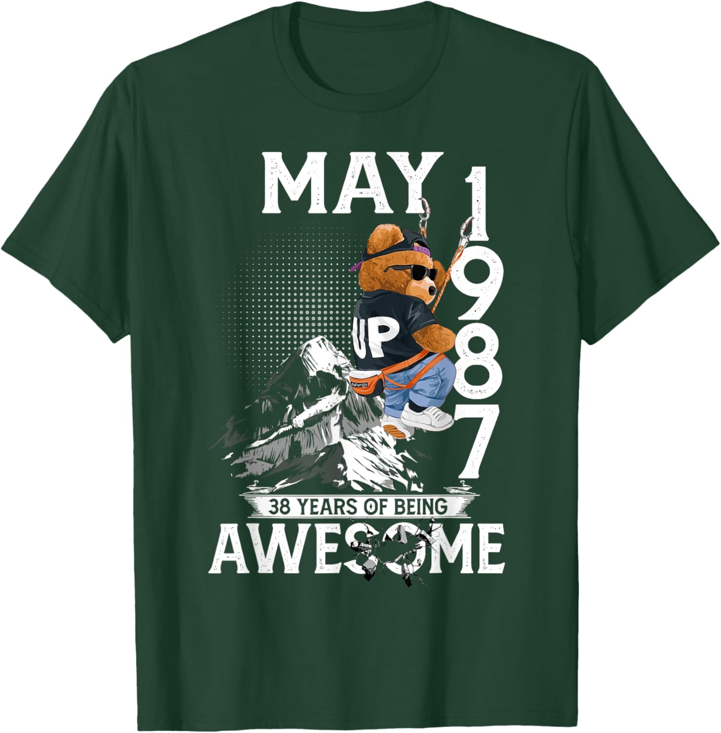38th Birthday Bear Legends May 1987 T-Shirt for Men Casual Wear - 15
