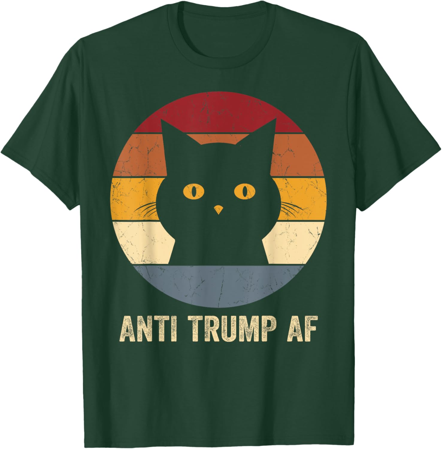 Funny Retro Anti Trump Cat T-Shirt for Cat Lovers and Activists - 2