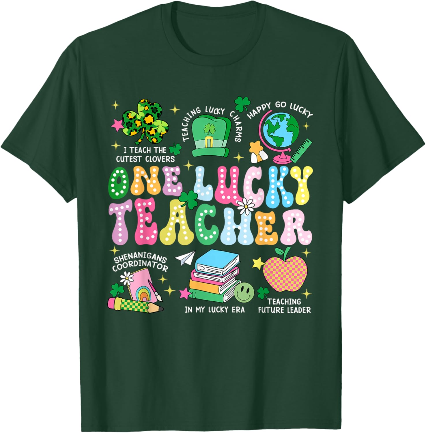 One Lucky Teacher St. Patrick's Day T-Shirt for Irish Educators - 3