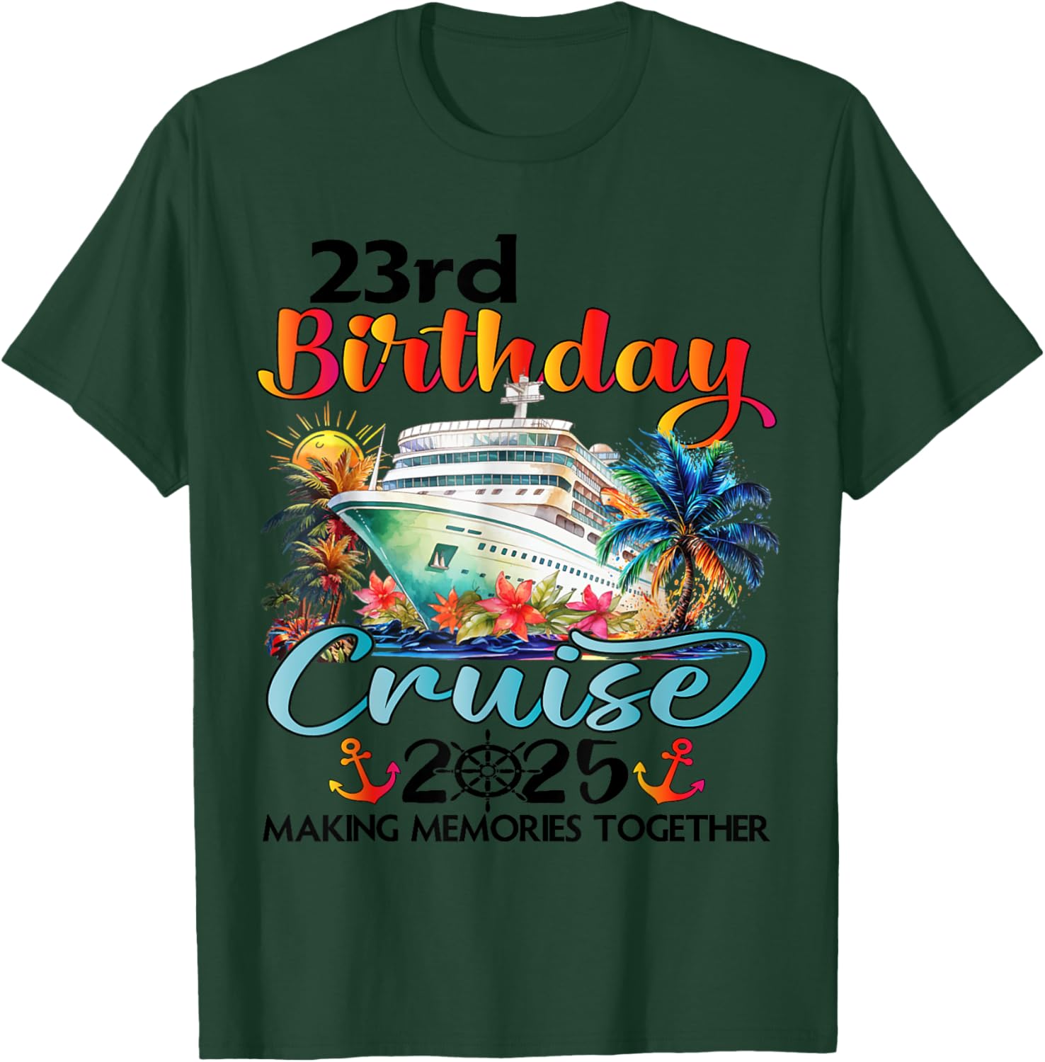23rd Birthday Cruise T-Shirt for Family Celebration Fun at Sea - 10