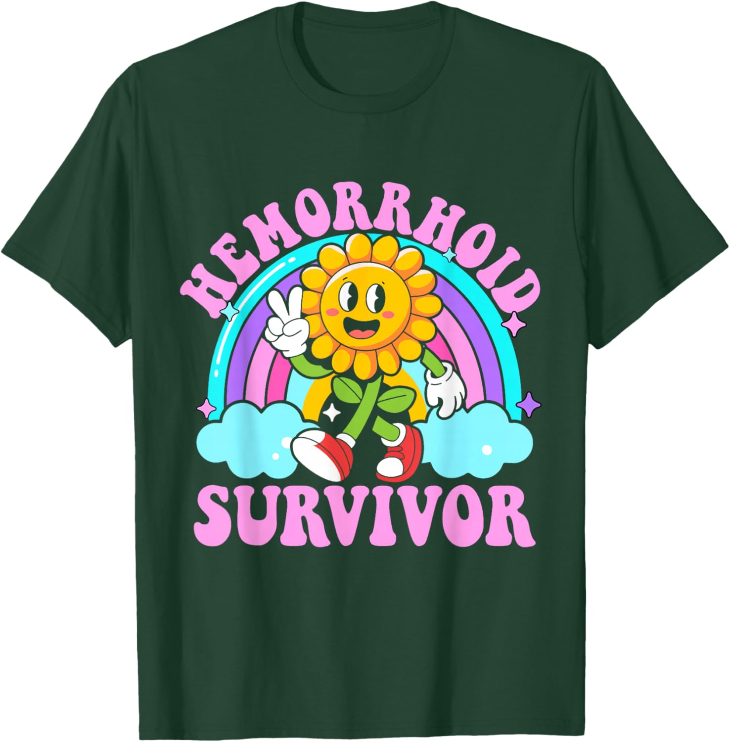 Funny Hemorrhoid Survivor Y2K Meme T-Shirt - Sarcastic Humor Apparel - 14