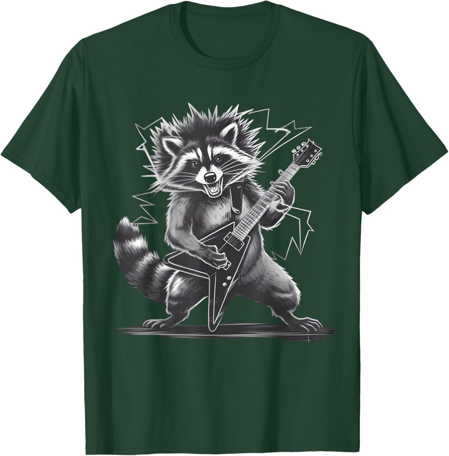 Funny Raccoon Rock and Roll T-Shirt for Men, Women, and Kids - 20