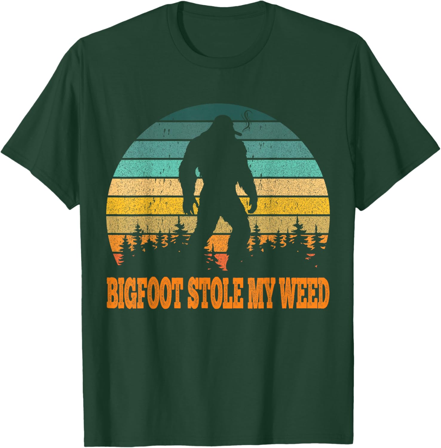 Vintage Bigfoot Stole My Weed Funny T-Shirt for Men - Perfect Gift Idea - 1
