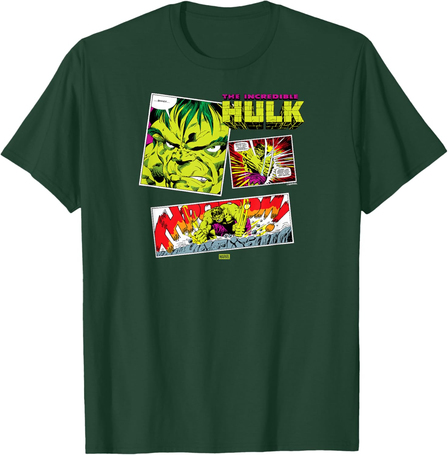Marvel Hulk Comic Book Panel T-Shirt for Fans of Superhero Apparel - 11