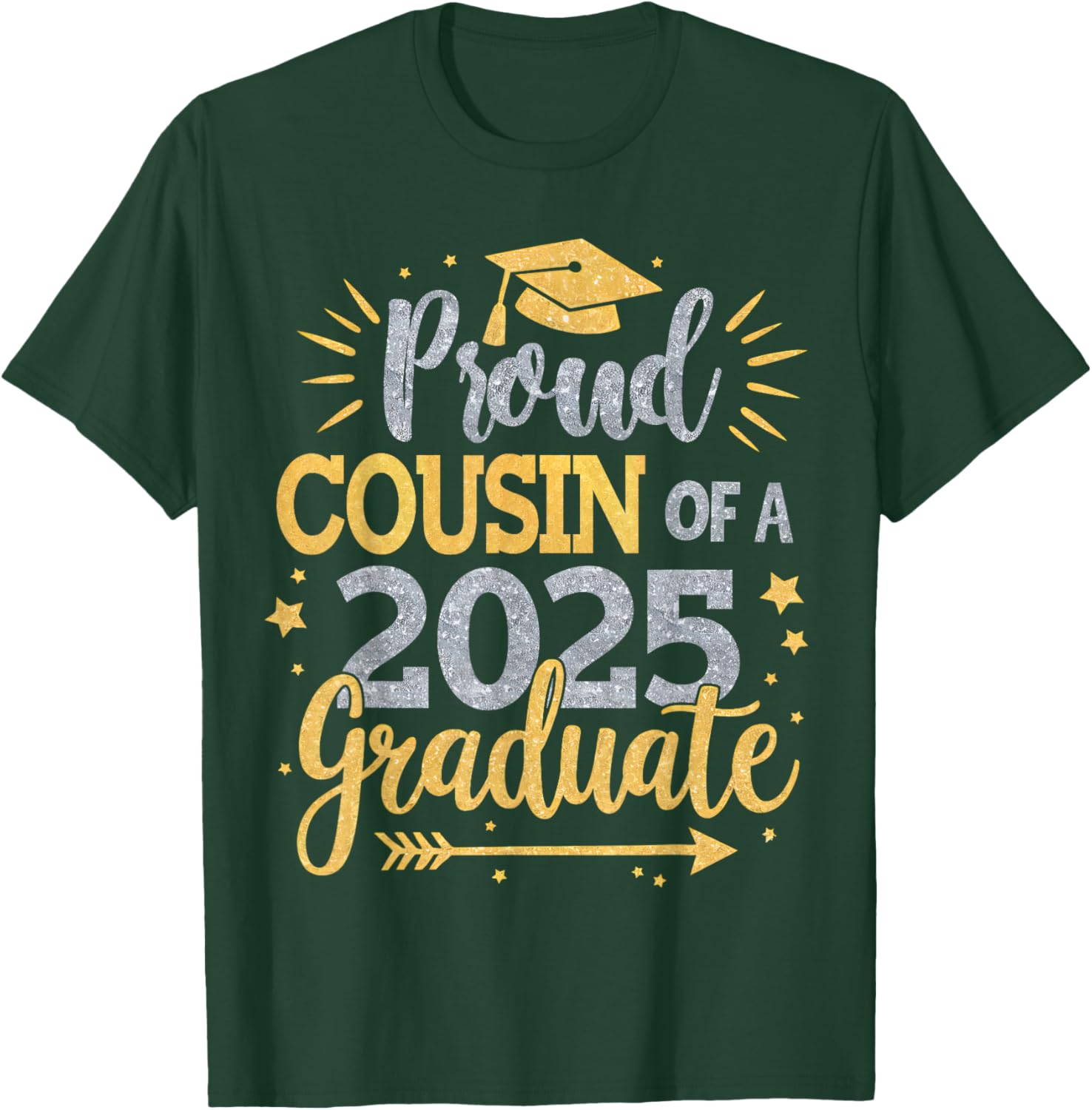 Proud Cousin of Class of 2025 Graduate T-Shirt for Seniors - 12
