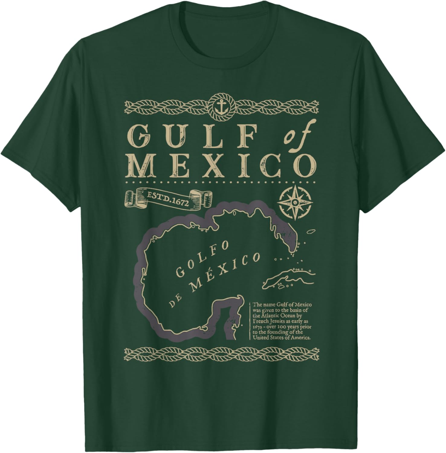 Gulf of Mexico Est 1550 Retro Vintage Beach T-Shirt for Relaxed Style - 26