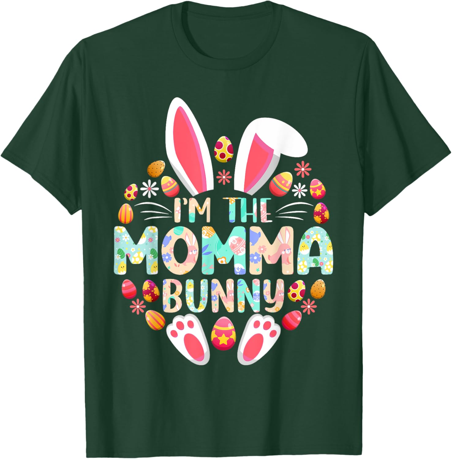 Funny I'm The Momma Bunny Family Matching Easter T-Shirt for Moms - 3