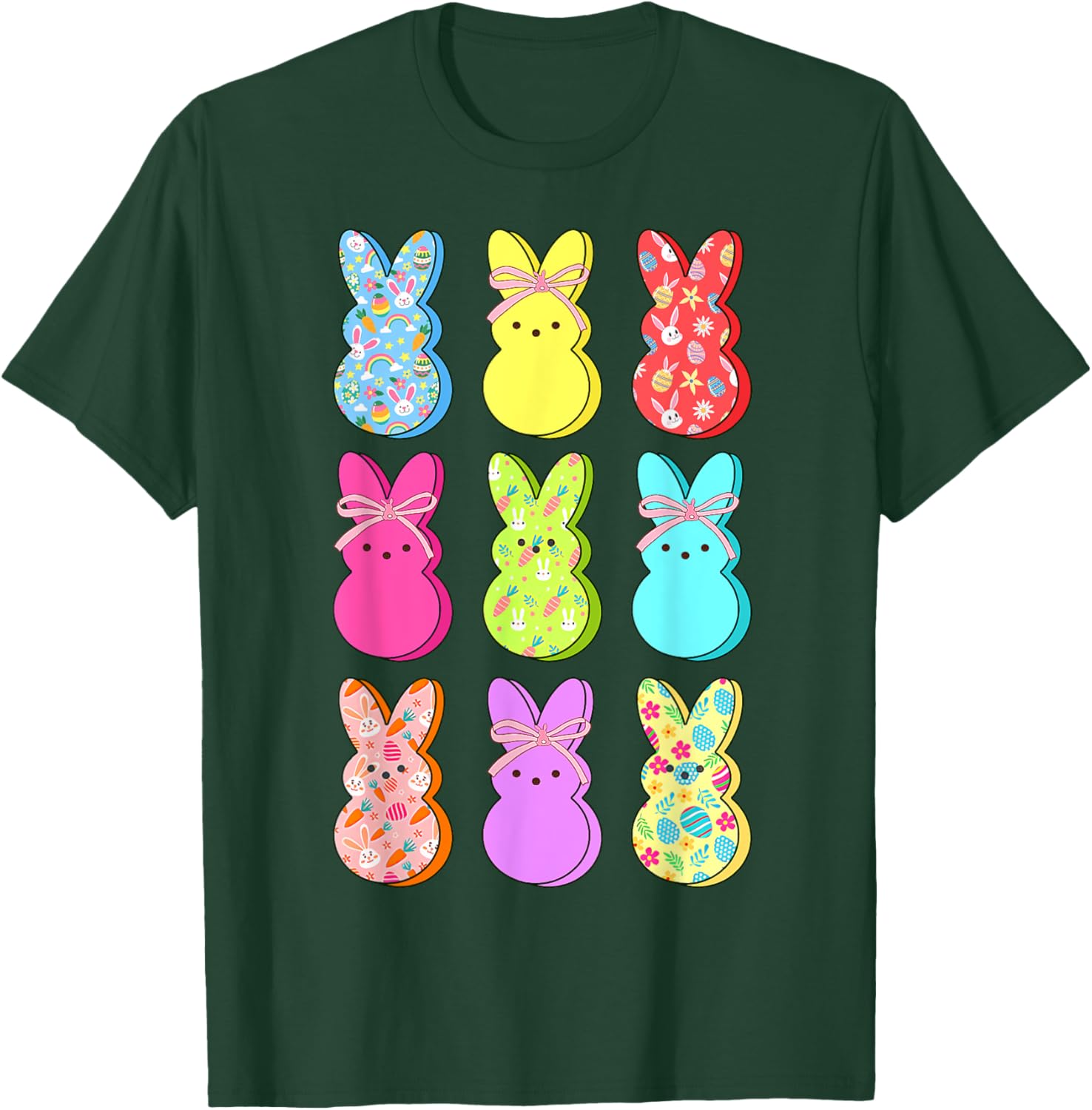 Easter Bunny Floral Bow T-Shirt for Rabbit Lovers - Perfect for Girls and Women - 7
