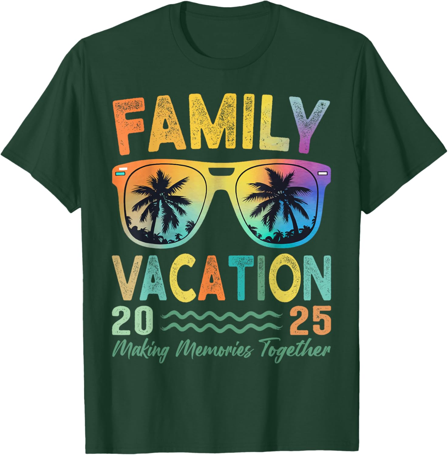 Family Vacation 2025 Memories Family Reunion T-Shirt for All Ages - 16
