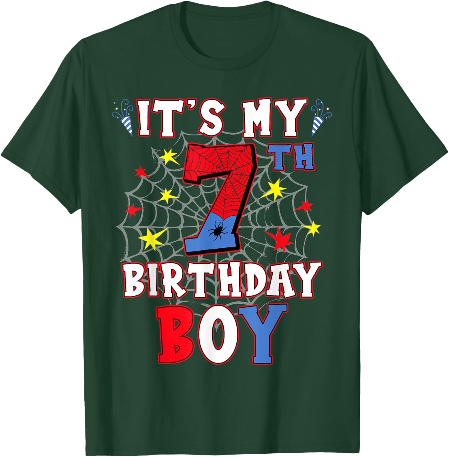 Funny It's My 7th Birthday T-Shirt for Boys and Teens Fun Celebration - 3