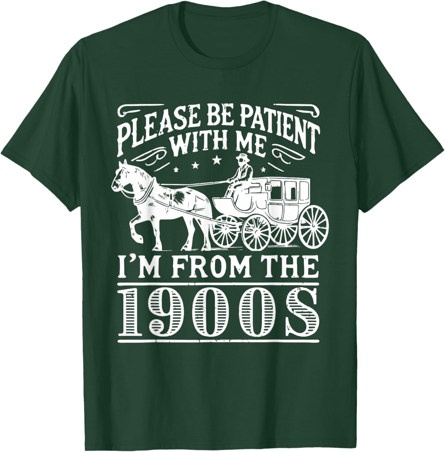 Vintage 1900s Father’s Day T-Shirt for Men - Please Be Patient Design - 15