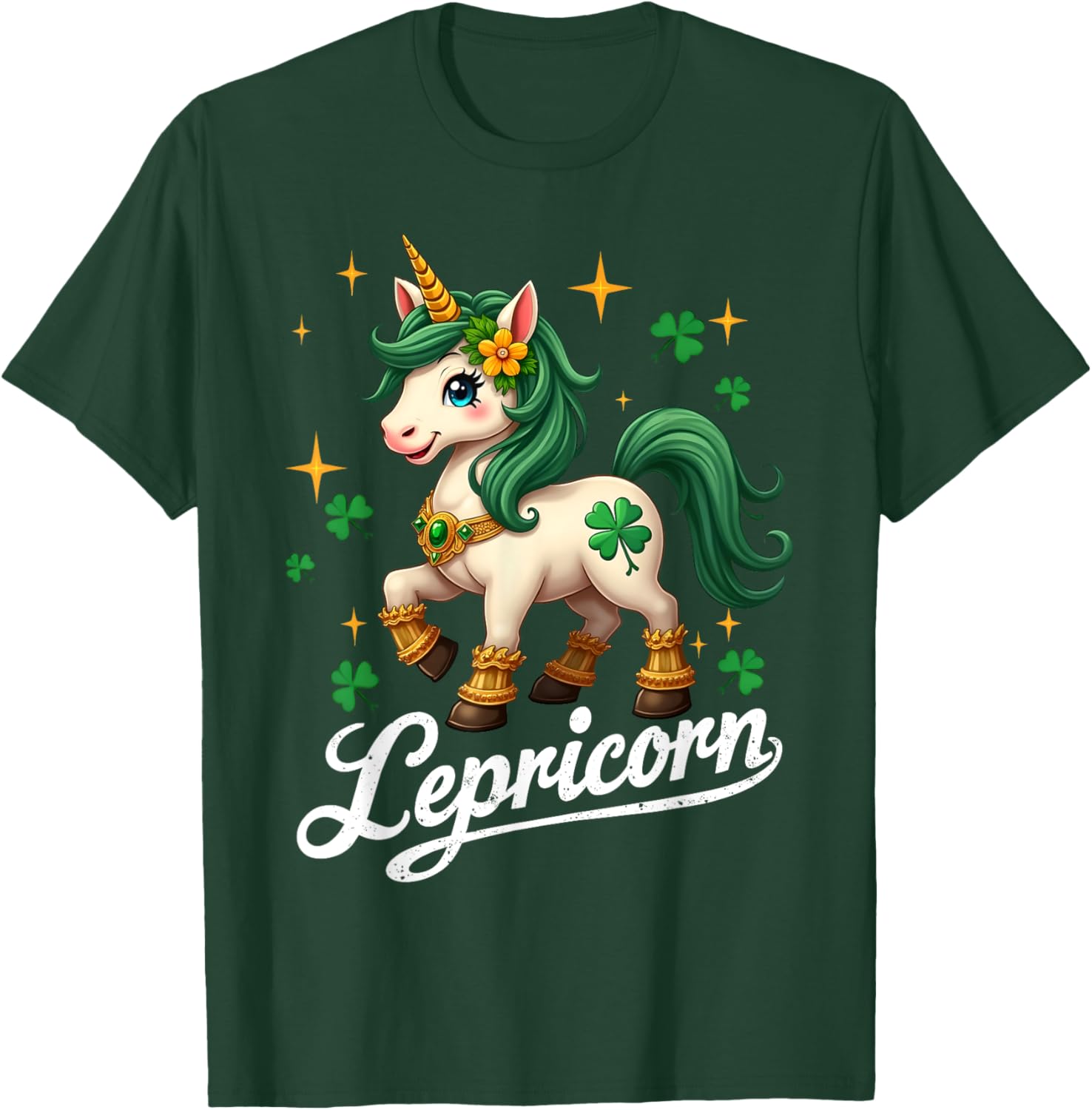 Cute St Patricks Day Unicorn T-Shirt for Girls - St Patty's Style - 6