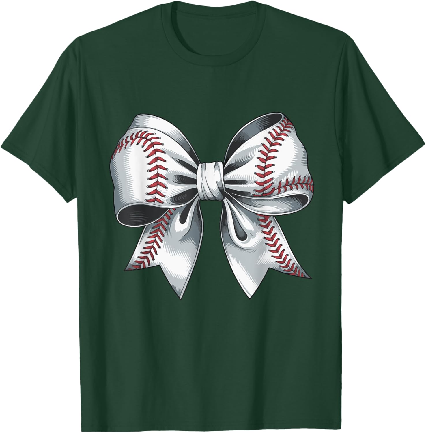 Cute Baseball Bow T-Shirt for Moms - Perfect Gift for Baseball Moms - 3