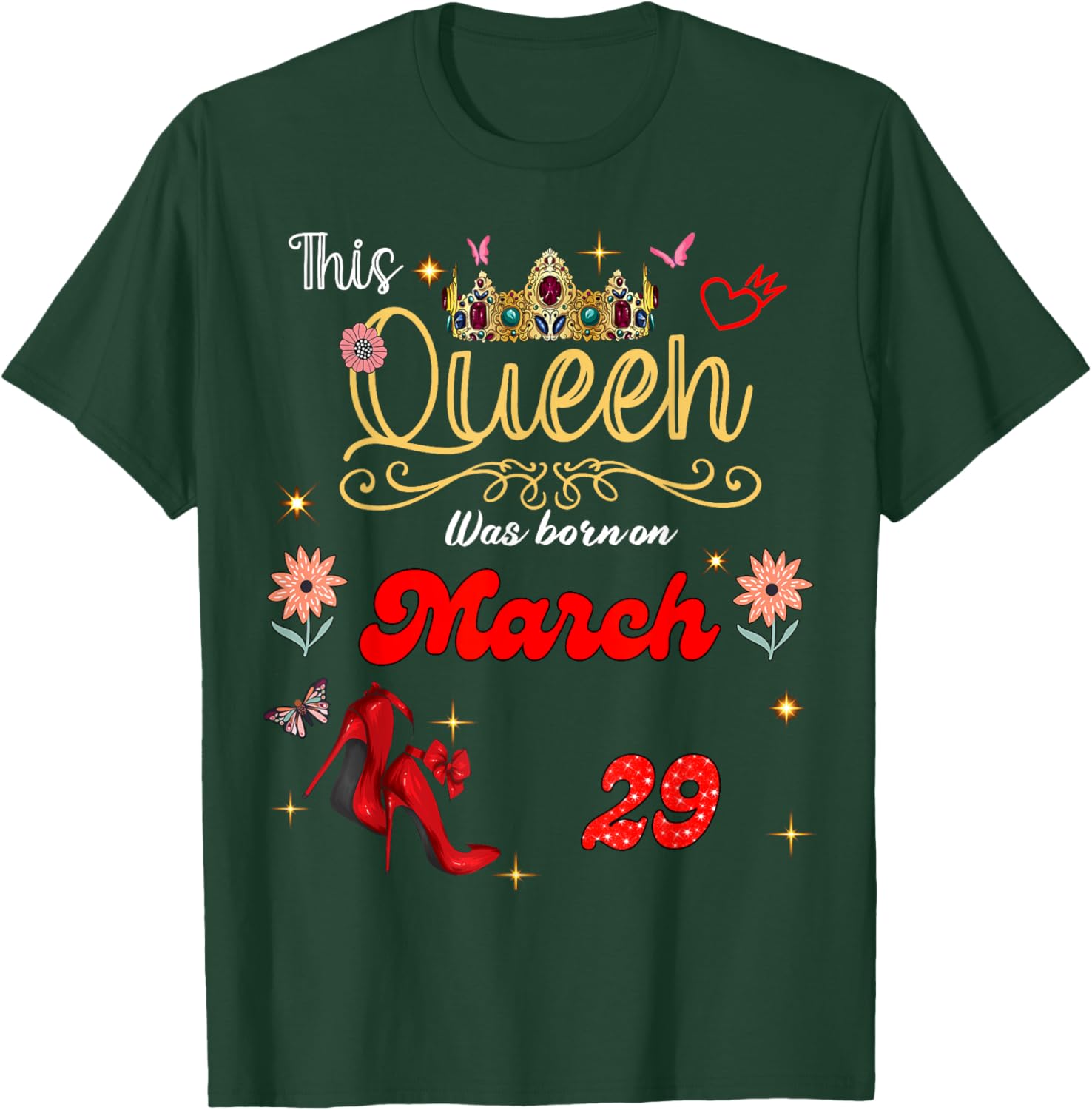 Queen Born on March 29 Birthday T-Shirt for Proud Celebrants - 11