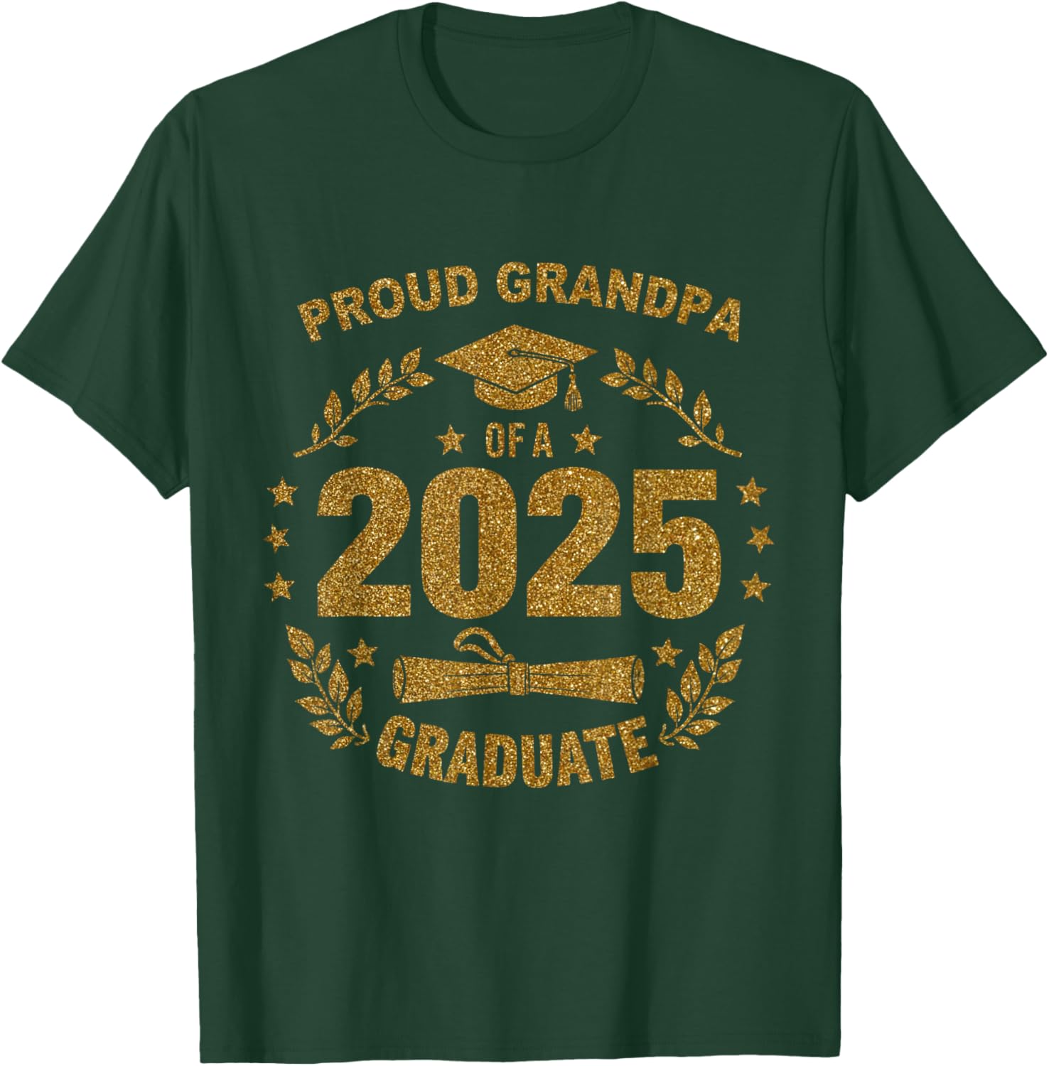 Proud Grandpa 2025 Class of 25 Graduate T-Shirt for Seniors - 1