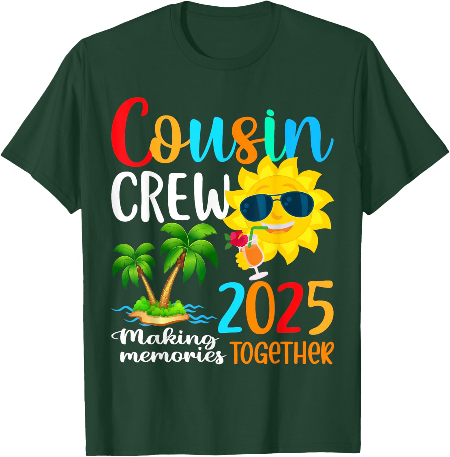 Cousin Crew 2025 Summer Beach Family Matching T-Shirt for Fun Vacations - 10