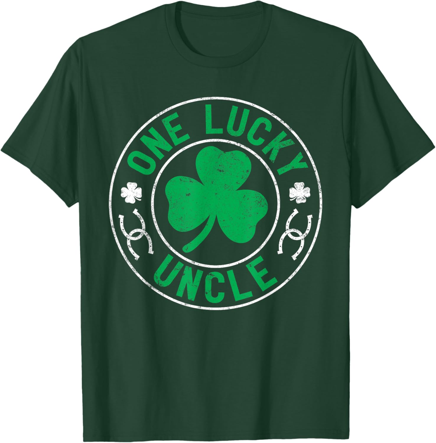 One Lucky Uncle St Patrick's Day Shamrock T-Shirt for Fun Celebrations - 3