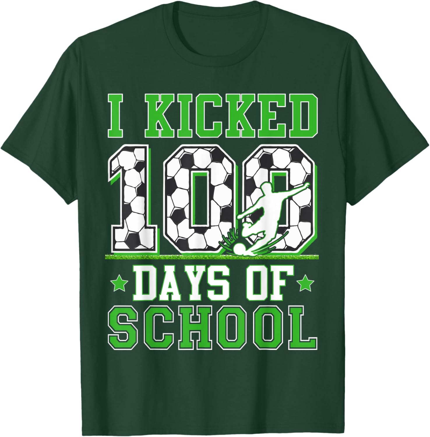 100 Days of School Soccer T-Shirt for Kids - Fun Boys' Apparel - 7