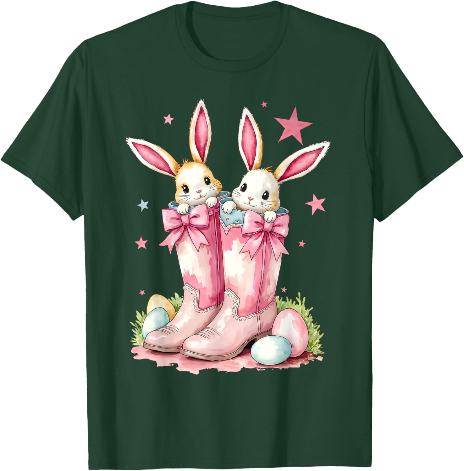 Howdy Easter Western Bunny Cowboy Boots T-Shirt for Fun Festivities - 10