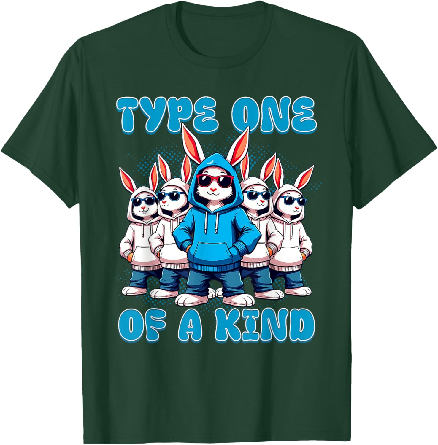 One Of A Kind Type 1 Diabetes Awareness Rabbit T-Shirt for Supporters - 17