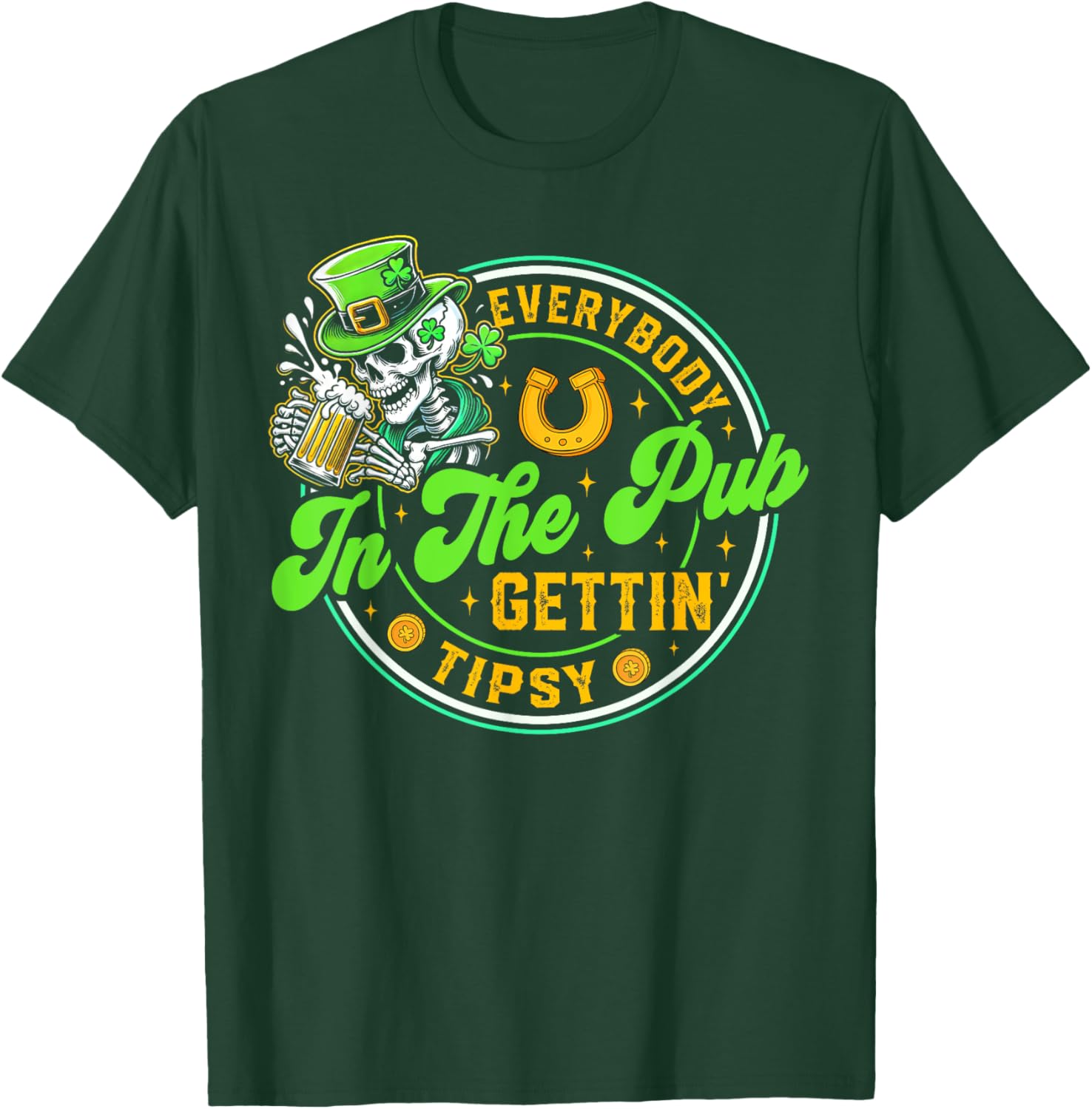 Tipsy in the Pub St Patricks Day T-Shirt for Men and Women - 2
