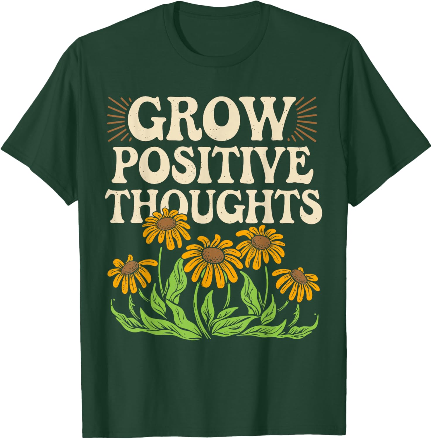Grow Positive Thoughts T-Shirt for Mental Health Awareness and Style - 1