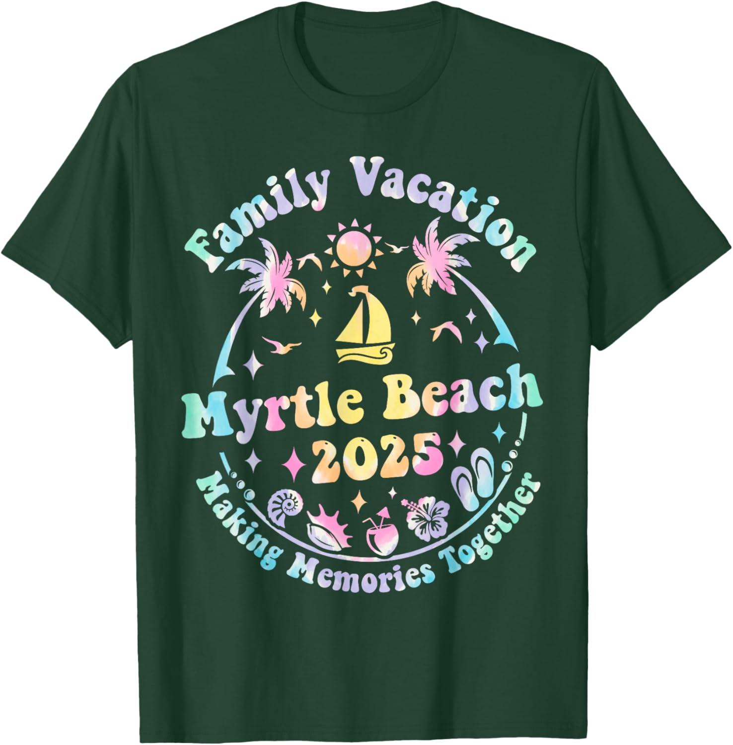 Family Vacation Myrtle Beach 2025 Matching Summer T-Shirt for Fun Times - 17
