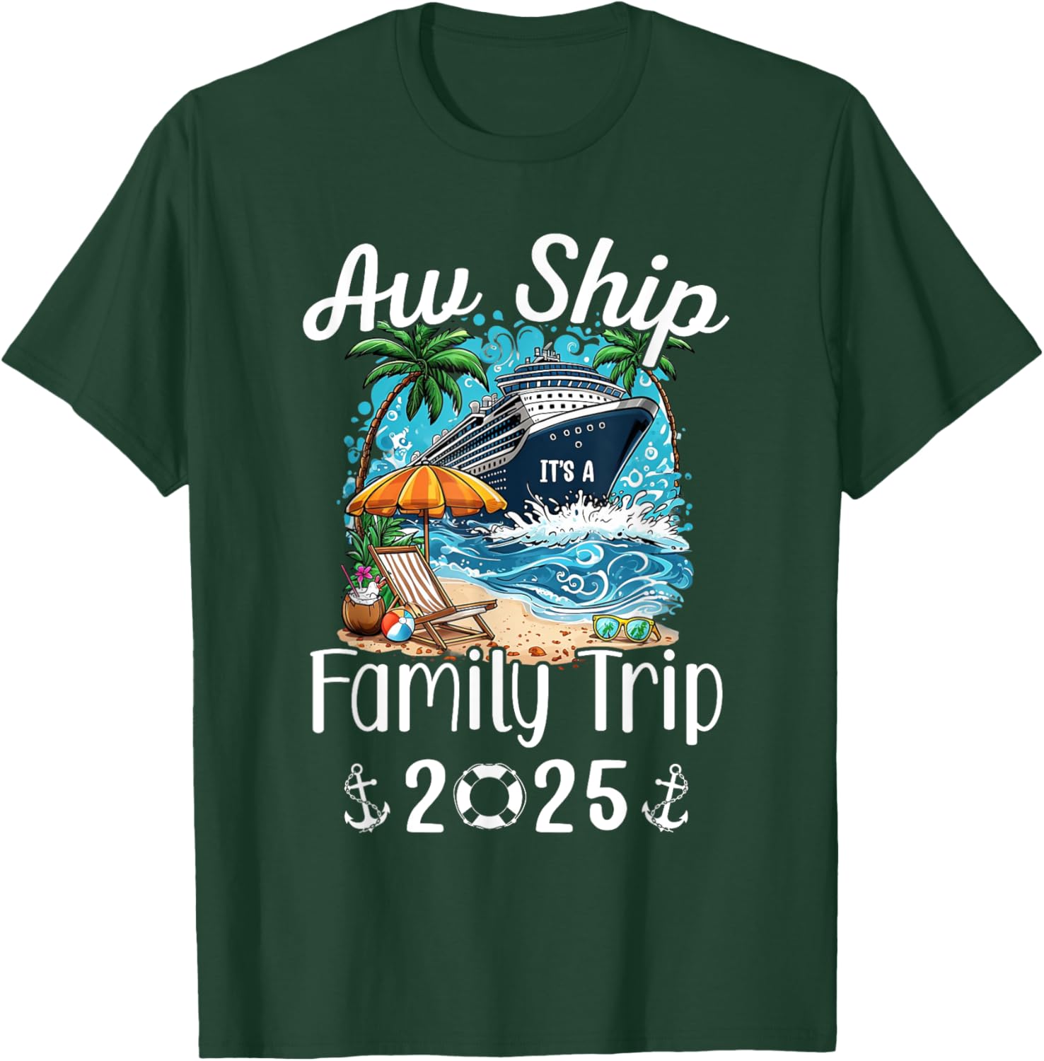 Family Matching Aw Ship It's A Family Trip 2025 Cruise T-Shirt - 6