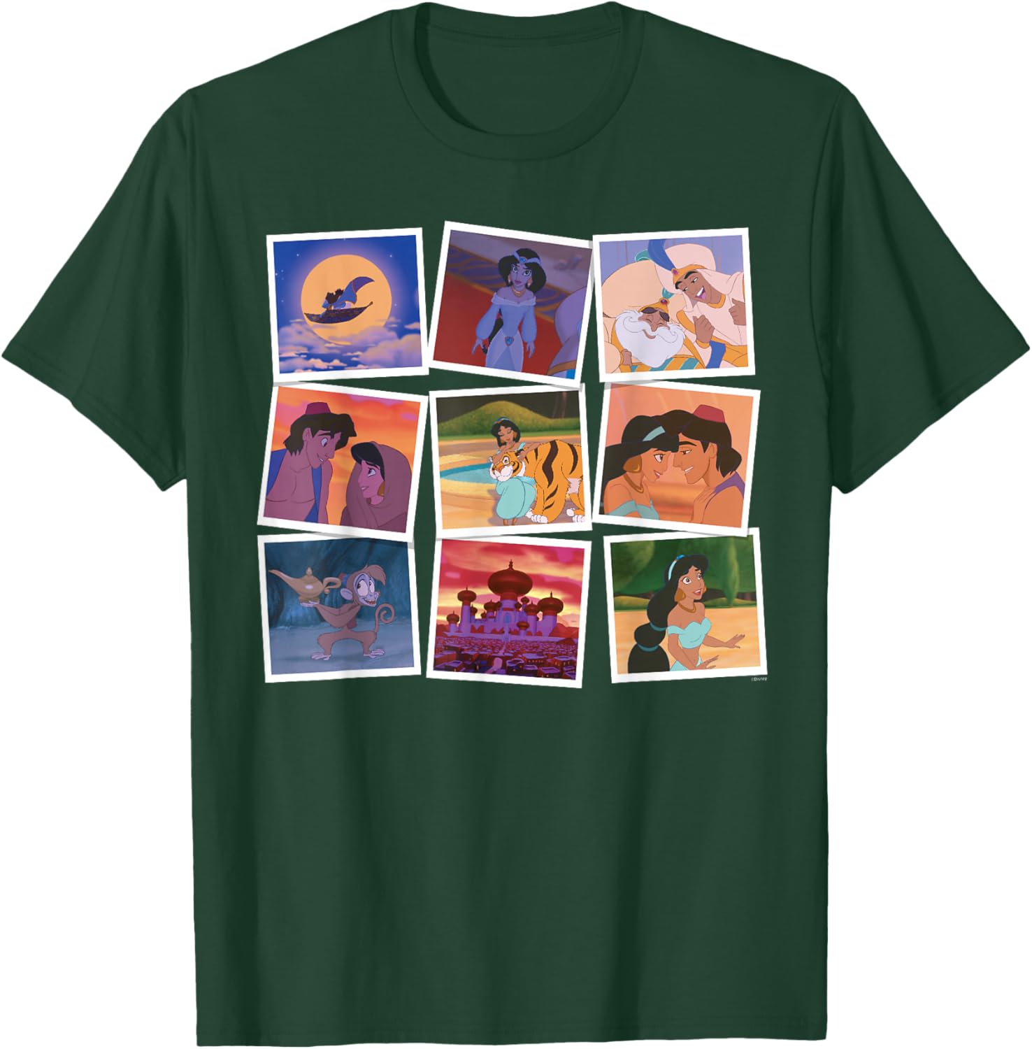 Disney Aladdin and Princess Jasmine Movie Frames T-Shirt for Fans - 20