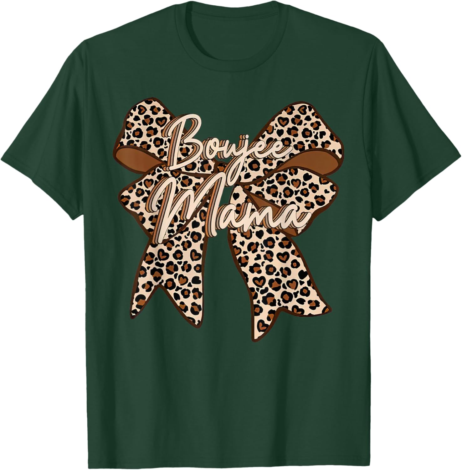 Boujee Mama Leopard Coquette Bow T-Shirt for Stylish Moms on Mother's Day - 10